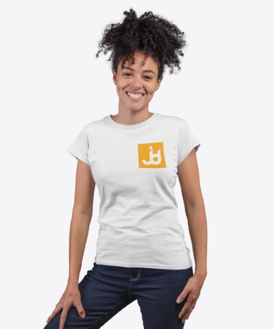 White Unisex Mini Block Tee